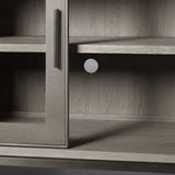 Malone Wood Sideboard Buffet Storage Cabinet With Two-Door Glass
