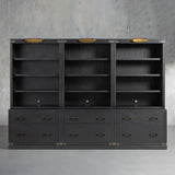 Tremont Modular Wood Bookcase Mid-Century Tall Cabinets