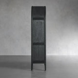Hattie Solid Oak Open Bookcase Arch-Inspired Design Display Cabinets