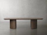 San Germani 72" Stone Coffee Table with Dauphine Metal Base