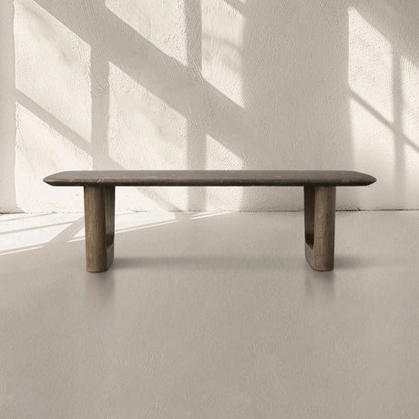 San Germani 72" Carrara marble Top Coffee Table with Rennes Metal Base
