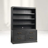 Tremont Wood Modular Bookcase Storage Cabinets with File Chest of Drawers Base