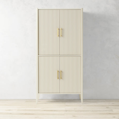 Louis Wood Bar Cabinet Constructivist-Inspired Wine Cabinet With Drawer