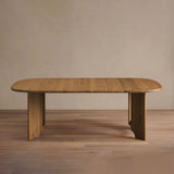 Jolson Wood Extension Dining Table with Honey Finish & Dual 20" Leaves