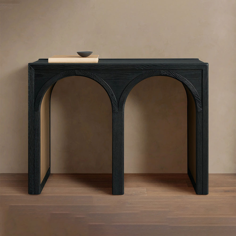Hattie Oak Entrance Console Table Country Entryway Table