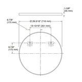 28" Round Decorative Mirror