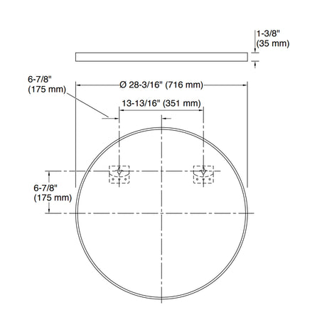 28" Round Decorative Mirror