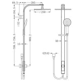 Astra Rain Round Twin Showerdouble Hose Matte Black