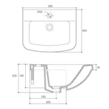 Kohler Panache Semi-Recessed 560 X 450,1 Tap Hl